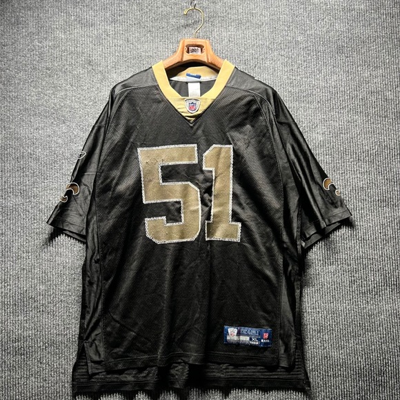 Reebok Other - Vintage Reebok Football Jersey XL Black New Orleans Saints‎ Johnathan Vilma 51